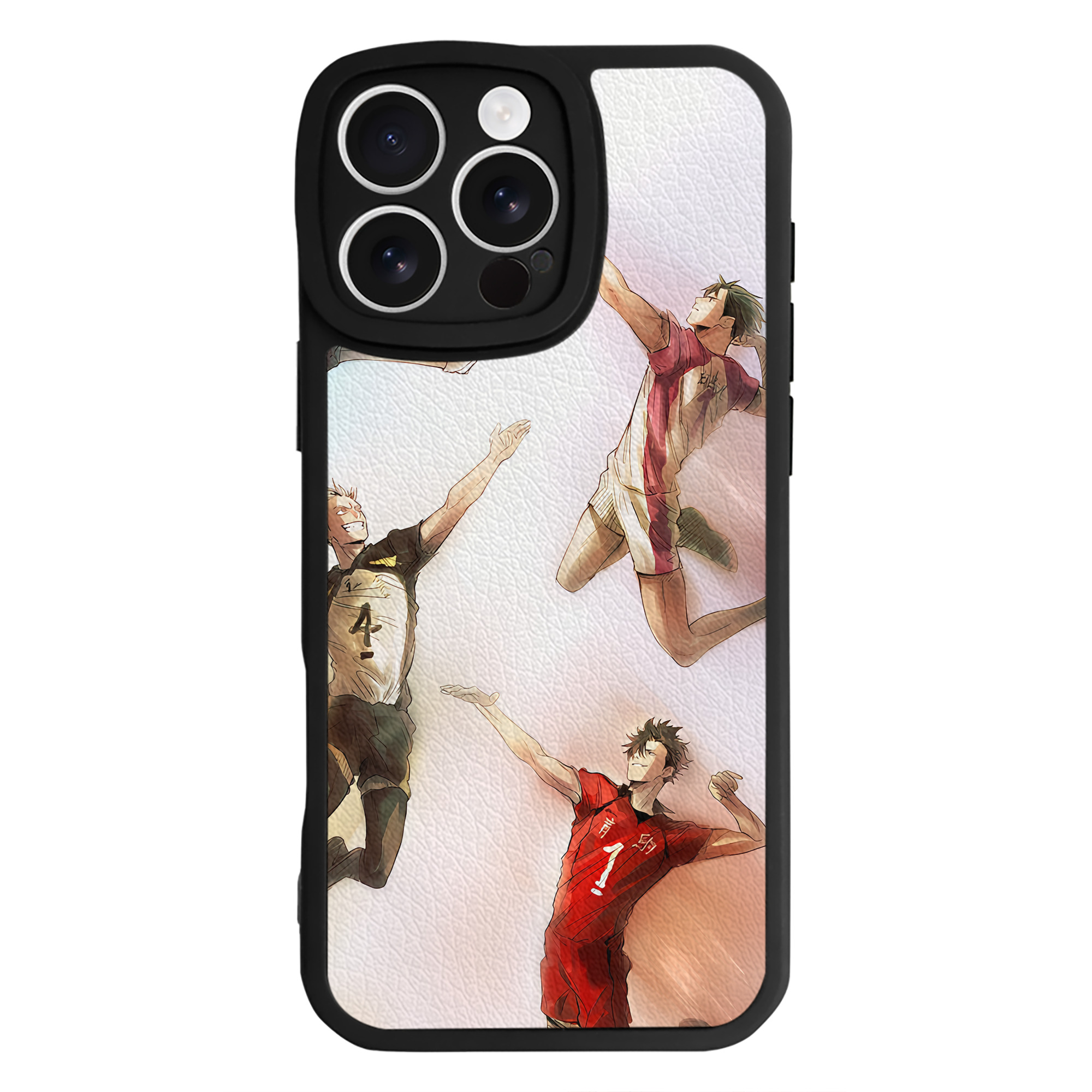 （画像用） ハイキュー!! Haikyu!! 【iPhone 16シリーズ対応】シリコンスマホケース（レザー調） 材質：シリコン
